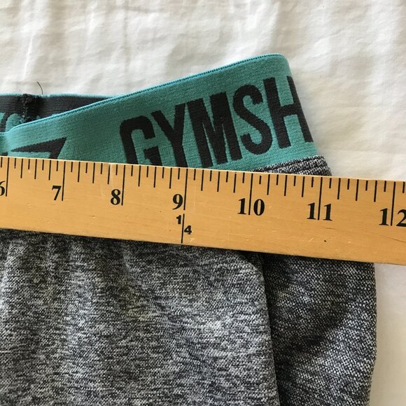 Gymshark Legging Women XXS Gray Flex Seamless Cropped Logo Elastic Waistband - Picture 8 of 9
